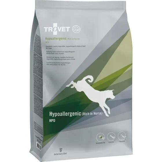 Trovet HPD Hypoallergenic hundefoder med hest - 10 kg