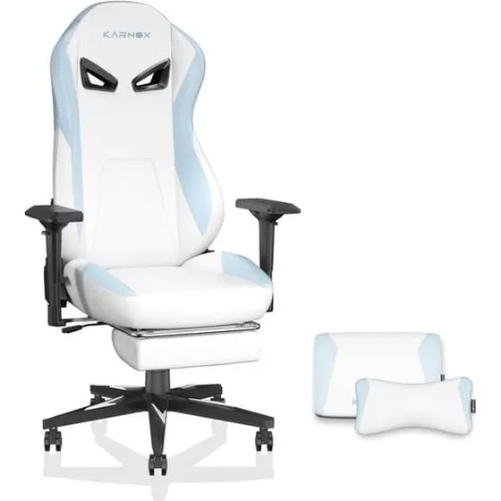 Ergonomisk PU Gamingstol med Fodstøtte og Højt Ryglæn