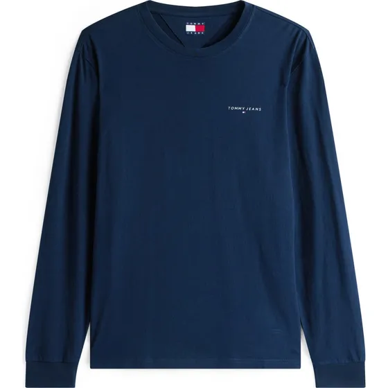 Tommy Jeans Slim Chest Linear Langærmet T-shirt i Navy
