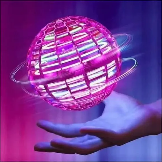 LED Flyvende Bold - Drone legetøj med lys, Pink
