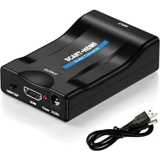Generisk Scart til HDMI-konverter - Full HD 1080P - Sort