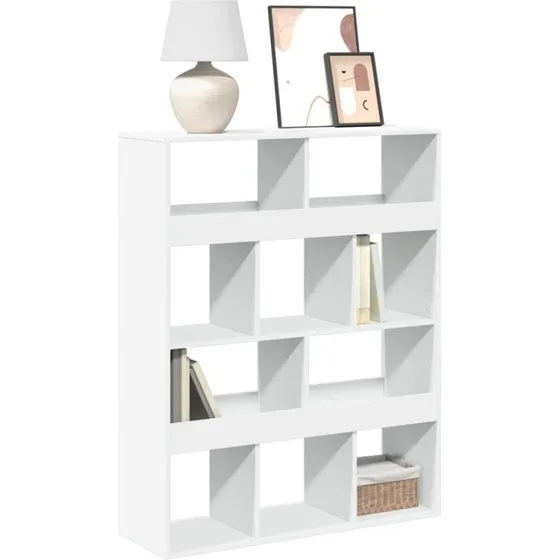 Bogreol 100x33x125,5 cm hvid – konstrueret træ