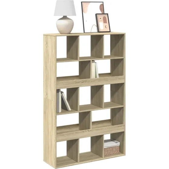 Bogreol 100x33x156,5 cm - konstrueret træ, Sonoma-eg