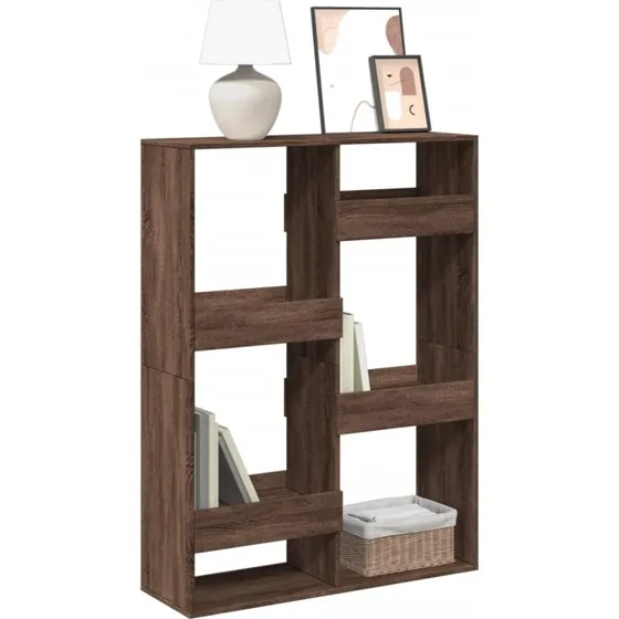 Bogreol 100x33x135 cm i konstrueret træ - brun egetræsfarve