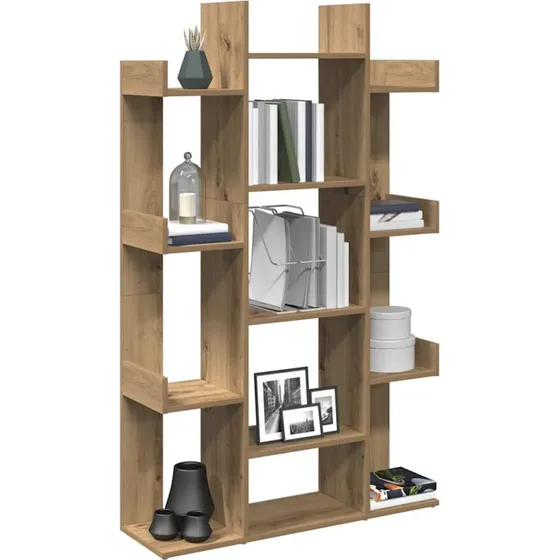 Bogreol 86x25,5x140 cm i konstrueret træ (kunsteg)