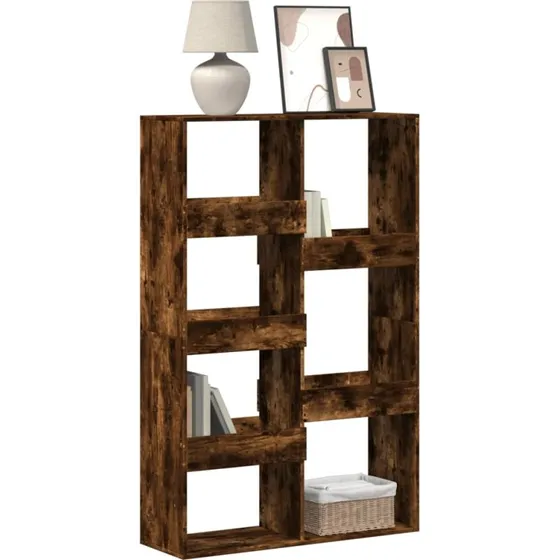 Bogreol 100x33x155,5 cm - Konstrueret træ, røget egetræ