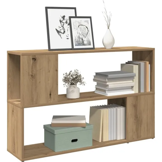 Bogreol 100x24x63 cm i konstrueret træ - kunsteg