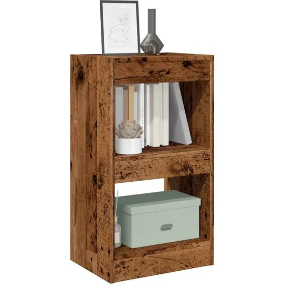 Bogreol/Rumdeler i antikt træ 40x30x72 cm