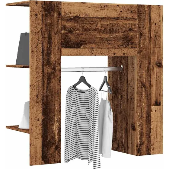 Entrémøbel i konstrueret træ 97,5x37x99 cm - antik