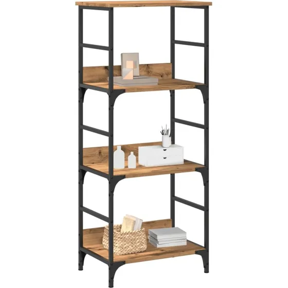 Bogskab i kunsteg 50x33x117,5 cm – 3 rum