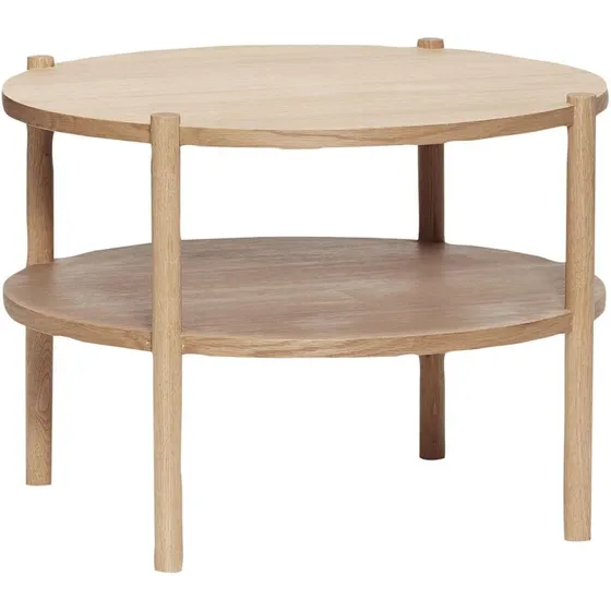 Hübsch Acorn rund sofabord i natur egetræ