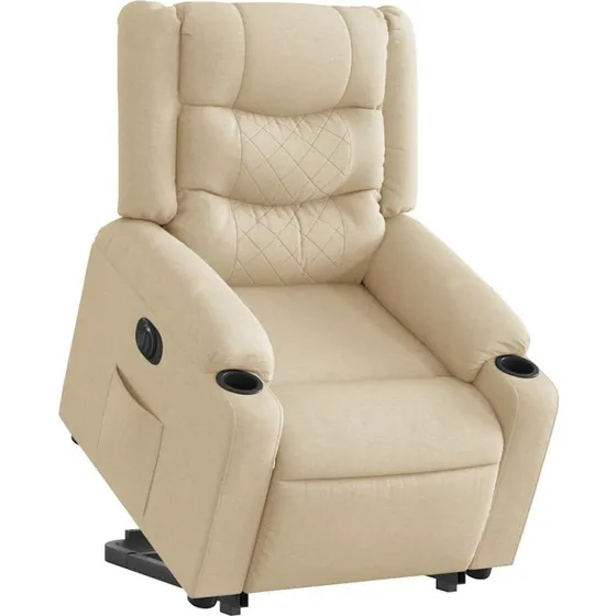Eldrevet lænestol med løftefunktion – creme