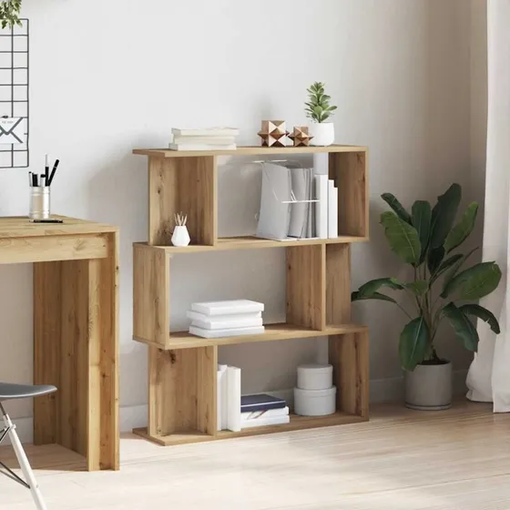 Bogskab 80x24x96 cm i kunsteg — 3 hylder