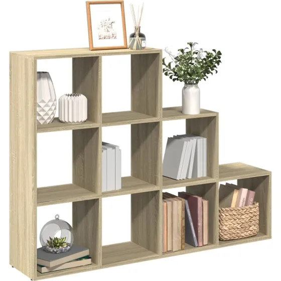 Bogreol/rumdeler 9-kube sonoma-eg 137,5x29x103,5 cm