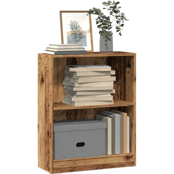 Bogreol i konstrueret tr 60x24x76 cm  antikt look