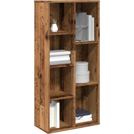 Bogskab 50x25x104 cm i antikt trælook