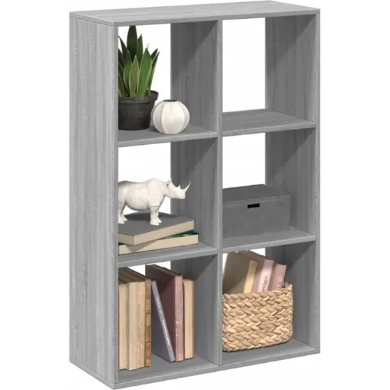 Bogreol/rumdeler 6 rum 69,5x29x103,5 cm - Sonoma eg