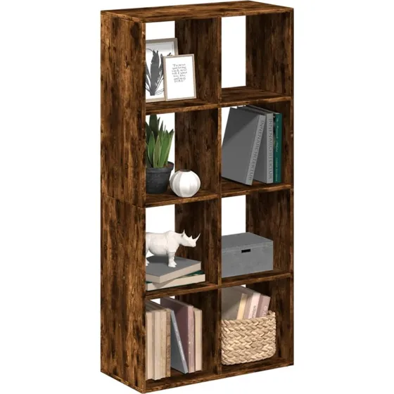 Bogreol/rumdeler 69,5x29x137,5 cm - Røget eg