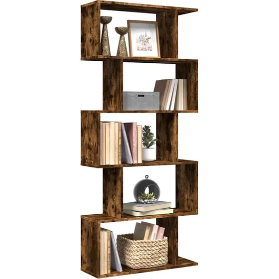 Bogreol/rumdeler 70x24x161 cm i konstrueret træ