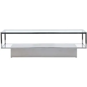 Maglehem sofabord glas 130x60 cm, sølvgrå