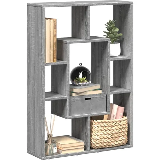 Bogreol 63x20x90 cm, konstrueret tr - Gr Sonoma