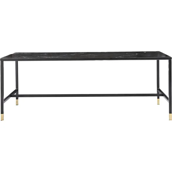 Dipp Sofabord 130 x 60 cm - Sort/Messing