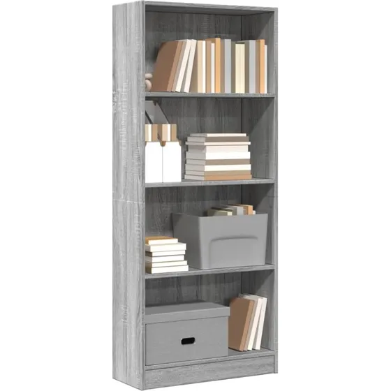 Bogreol 60x24x143 cm i konstrueret træ – Sonoma eg