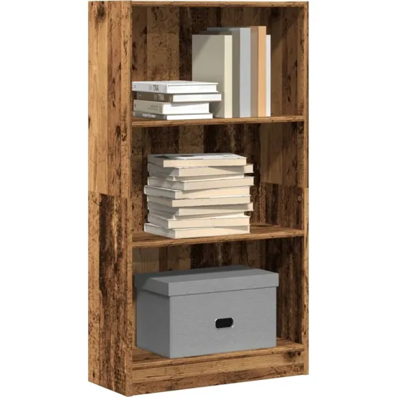 Bogreol 60x24x109 cm – konstrueret træ, antik finish