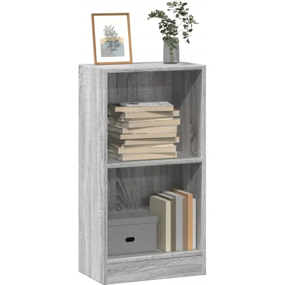 Bogreol 40x24x76 cm - Grå Sonoma-eg