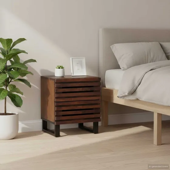 vidaXL Sengeborde 2 stk. i massivt mangotræ, 40x34x46 cm