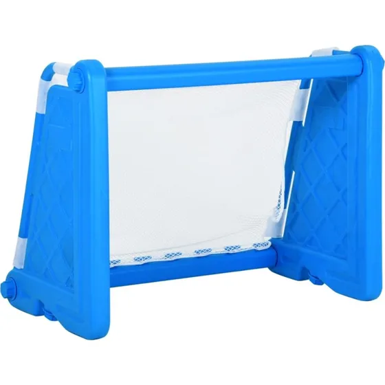 Fodboldml til brn 100x75x55 cm - bl plastik