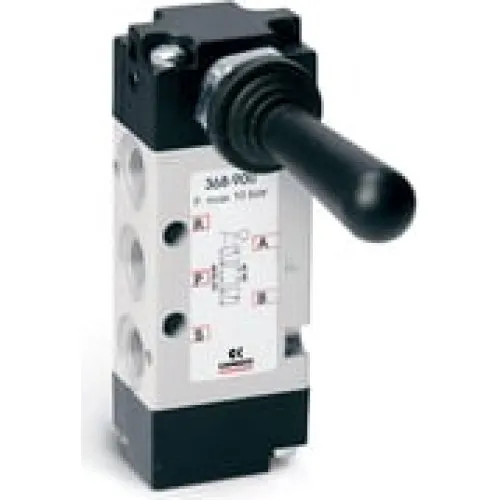 Manuel ventil 5/3 CC-1/8 lever-spring 368-905 Serie 3
