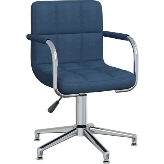 Drejelig spisebordsstol i blt stof, 360 & justerbar