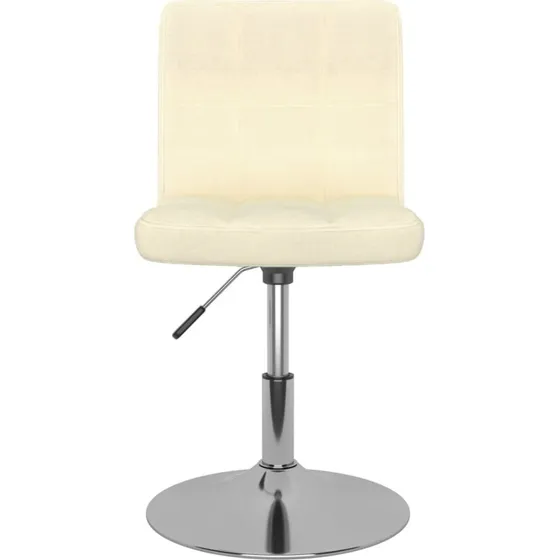 Drejelig spisebordsstol i creme stof, hjdejusterbar