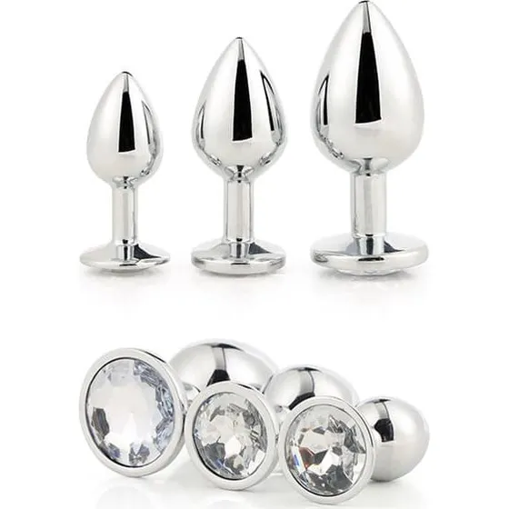 Gleaming Love Silver Plug Set - Sæt med analplugs