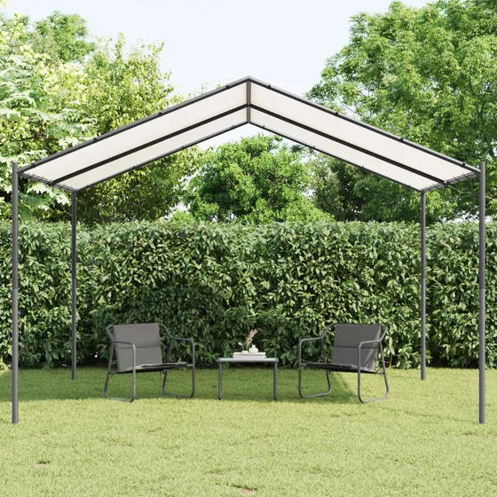 vidaXL Pavillon 4 x 4 x 2,6 m Hvid - Stål og Polyester