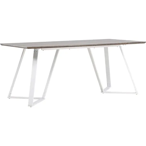 Marina spisebord - MDF bordplade, grå/hvid