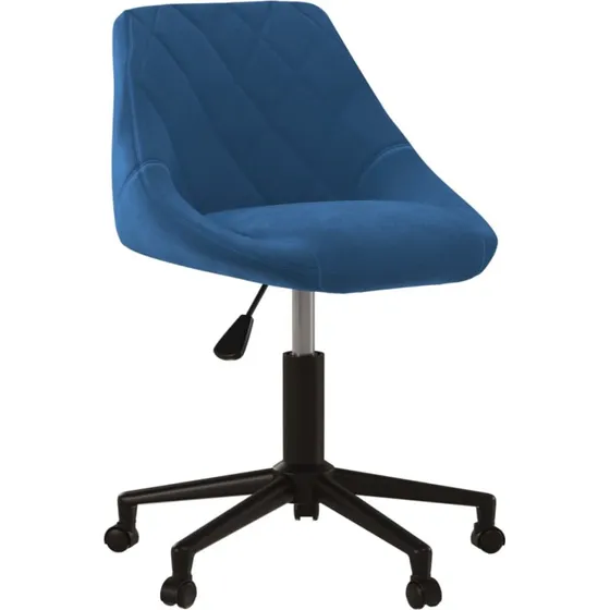 Drejelig spisebordsstol i fljl, bl - justerbar hjde