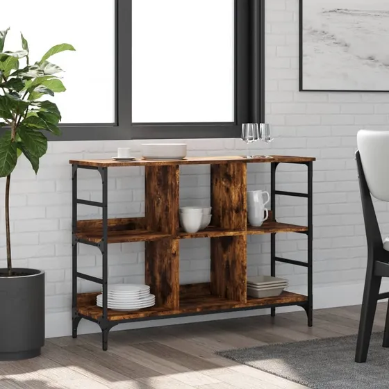 vidaXL Skænk 102x32x73,5 cm i røget egetræsfarve