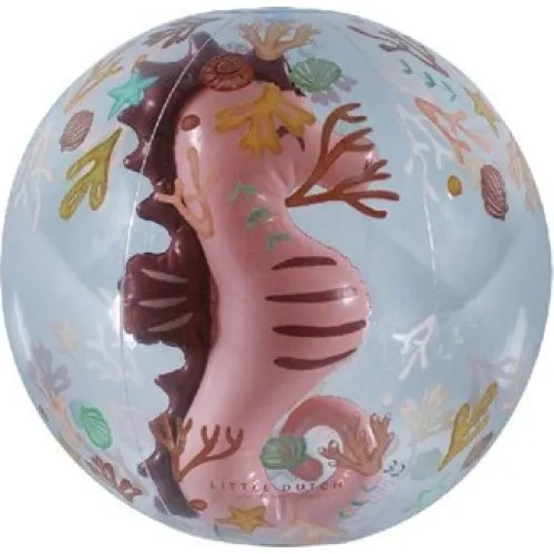 Little Dutch Ocean Dreams Strandbold med 3D Søhest - Pink