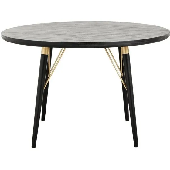 NORDAL Luvua rundt spisebord Ø120 - sort/matguld