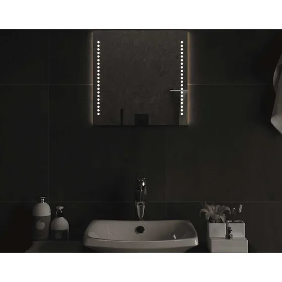 Badeværelsesspejl LED 40x40 cm IP65 med USB