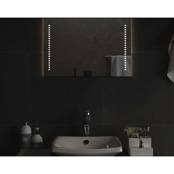 Badeværelsesspejl med LED og USB 60x40 cm (IP65)