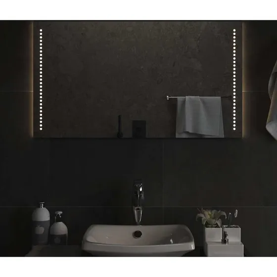 LED-badeværelsesspejl IP65 med USB 90x50 cm