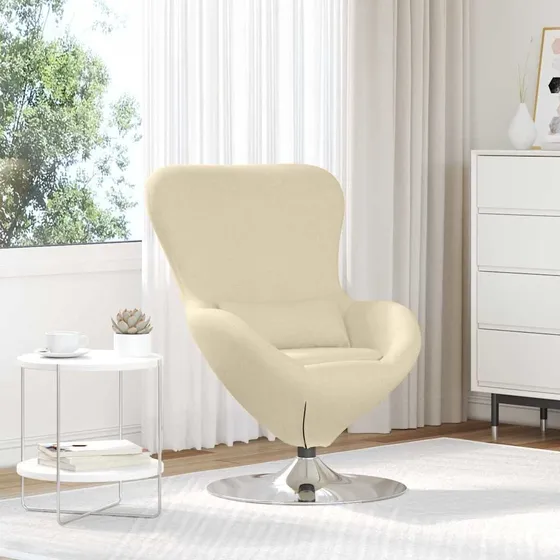 vidaXL Æggestol Creme 63 x 73 x 90 cm i Stof
