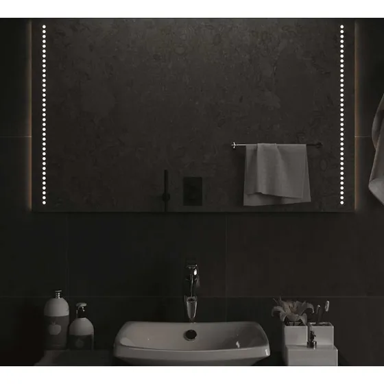 Badeværelsesspejl med LED 100x60 cm, IP65, USB