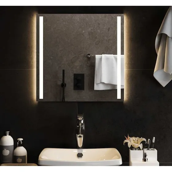 Badeværelsesspejl LED 50x50 cm IP65 med USB