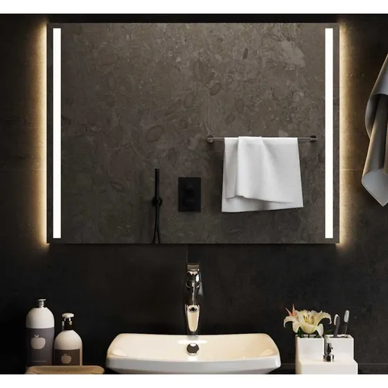 Badeværelsesspejl LED 80x60 cm IP65 med USB