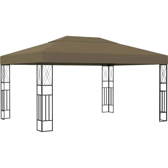 vidaXL Pavillon 3x4 m - Gråbrun