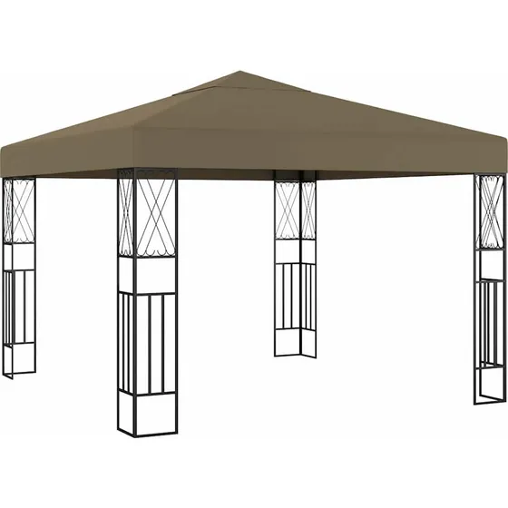 vidaXL Pavillon 3x3 m - Gråbrun